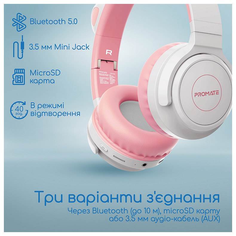 Bluetooth-гарнітура Promate Panda Bubblegum