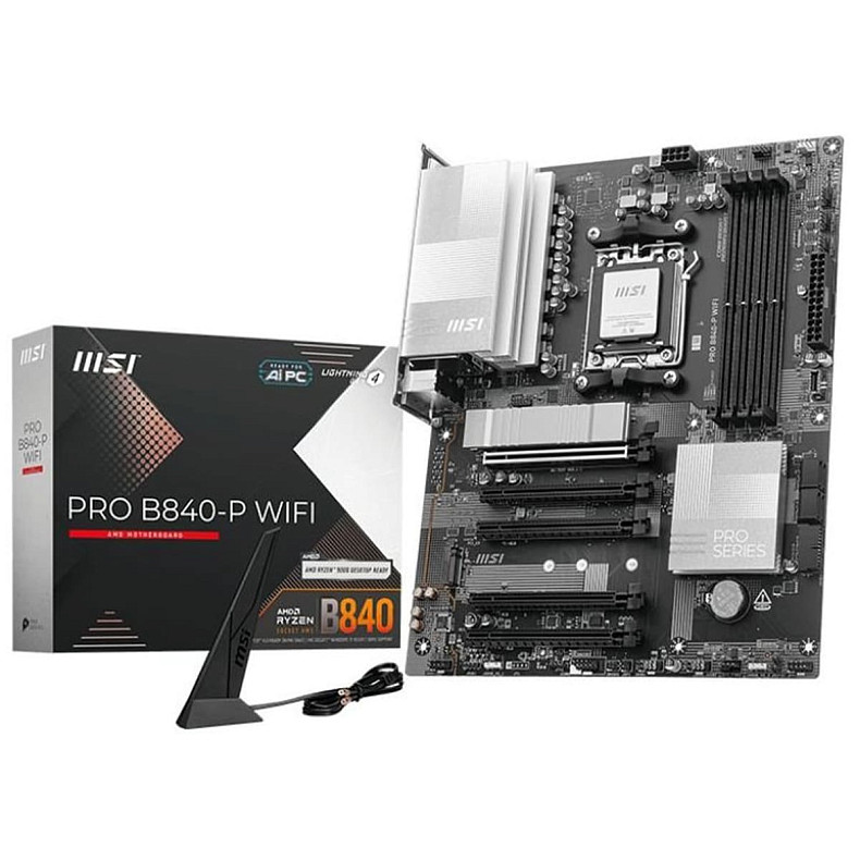 Материнська плата MSI B840 SAM5 ATX PRO B840-P WIFI