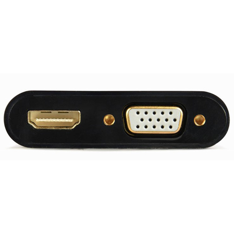 Адаптер-перехідник VGA на HDMI/VGA+Аудио 3,5