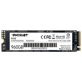 SSD диск Patriot P310 M.2 2280 PCIe NVMe 3.0 x4 TLC (P310P960GM28) 960GB