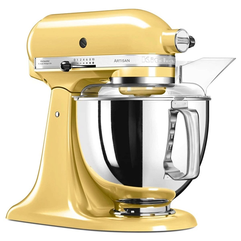 Кухонная машина KitchenAid Artisan 4,8 л 5KSM175PSEMY с откидным блоком, цвет величественный желтый