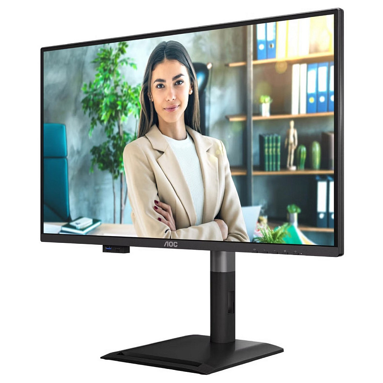 Монітор AOC 27" Q27P4U, QHD, IPS, 120Hz, 2xHDMI, DP, USB-hub, HAS, Pivot, колонки