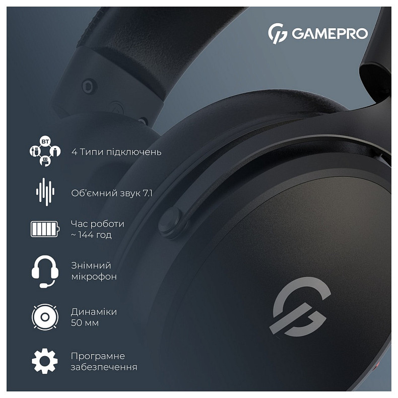 Гарнітура GamePro Asgard Skadi Black (HSW191B)