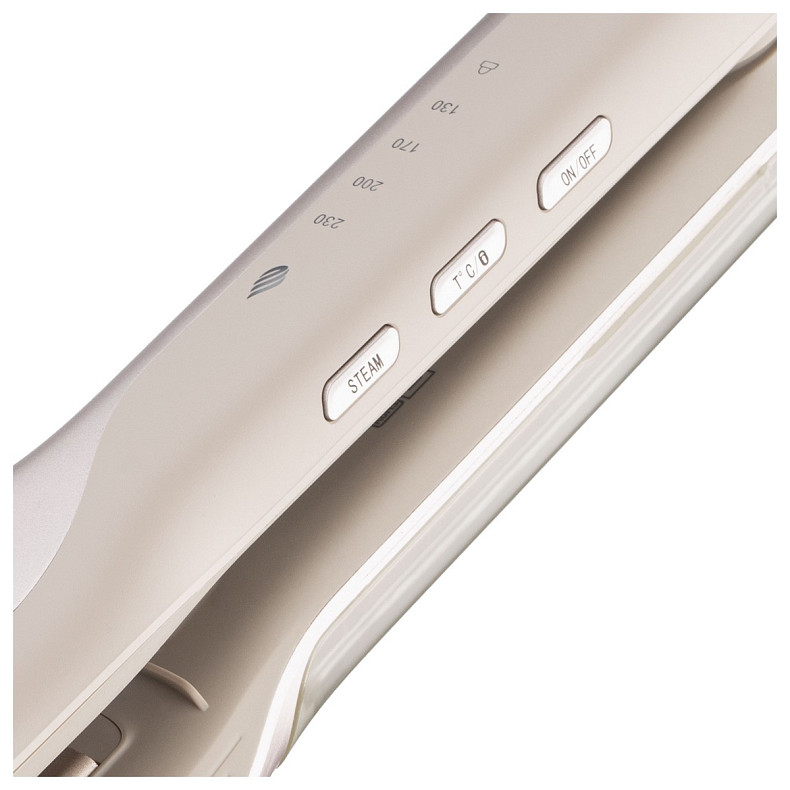 Випрямляч Ardesto Pearl Cream, 50Вт, 140-230C, кераміка, з функцією подачі пару, бежевий
