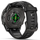 Спортивний годинник Garmin Fenix 8 43mm AMOLED Sapphire Carbon Gray DLC Titanium with Black Silicone Band