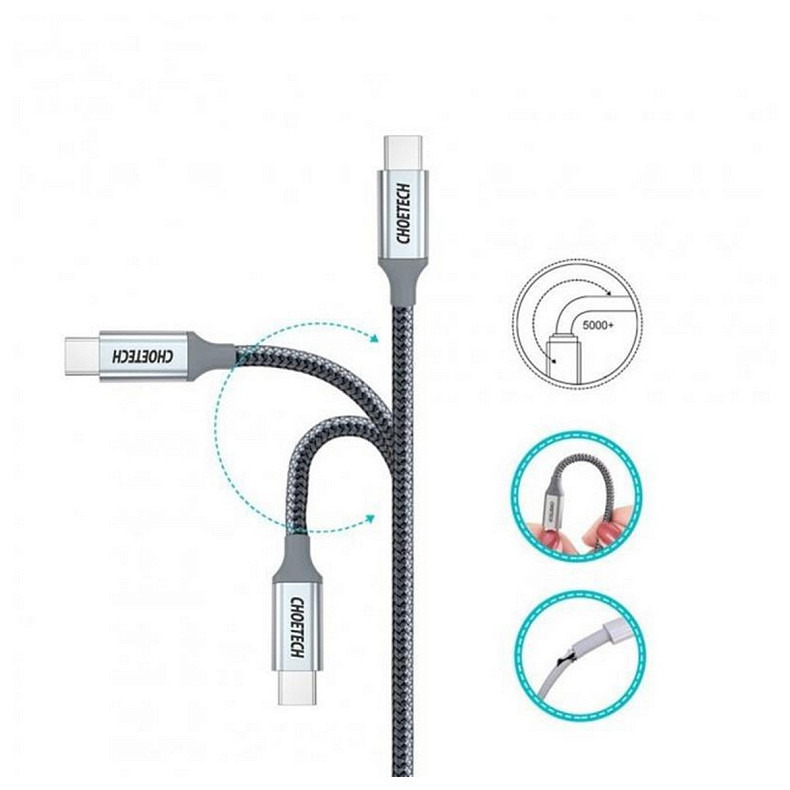 Кабель Choetech USB Type C - USB Type C, 1.8м (XCC-1002)