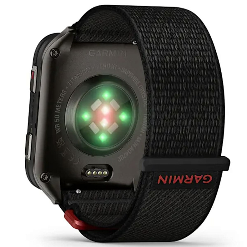 Смарт-годинник Garmin Venu X1 Black with Slate Titanium Caseback and Black ComfortFit Nylon Band (010-02980-00)