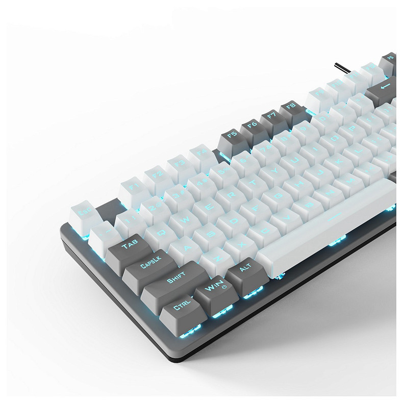 Клавіатура Aula Mechanical F3287 White/Grey keycap KRGD blue (6948391240688)