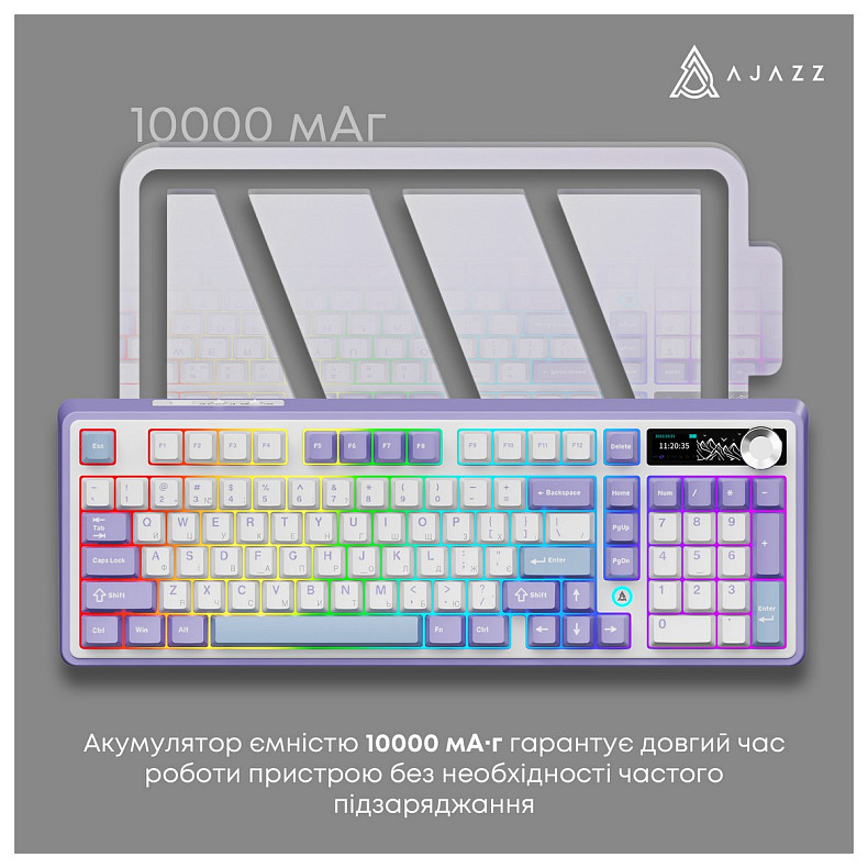 Клавиатура Ajazz AK980 V2 Gift Switch V2 White (AK980-V2-G-PWB)