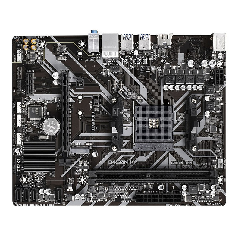 Материнська плата GIGABYTE B450M_K sAM4 b450 2xDDR4 HDMI mATX