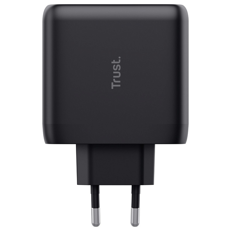 Зарядное устройство сетевое Trust Maxo 65Вт, 2xUSB-C PD, черный