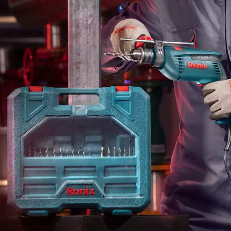 Дрель Ronix ударная 850Вт, набор (2250K)