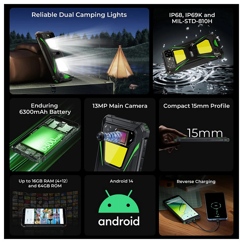 Смартфон Oukitel G5 4/128GB Green