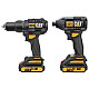 Набор из ударной бесщеточной дрели-шуруповерта CAT DX12 + ударный гайковерт CAT DX71