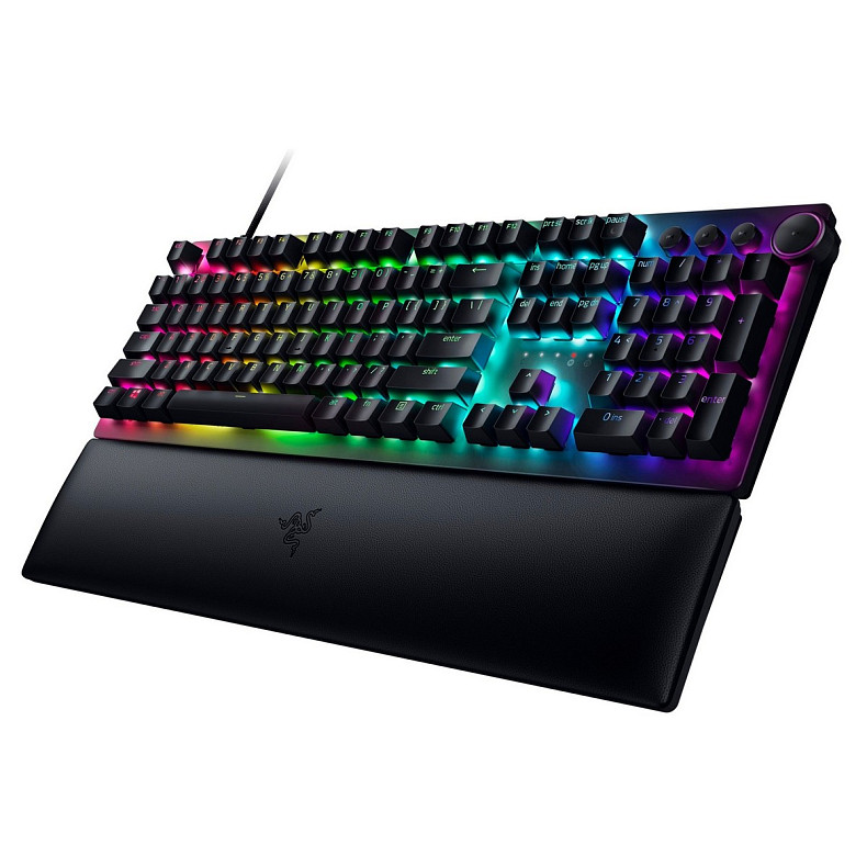 Клавіатура механічна Razer Huntsman V2 108key, Red Switch, USB-A, EN/RU, RGB, чорний