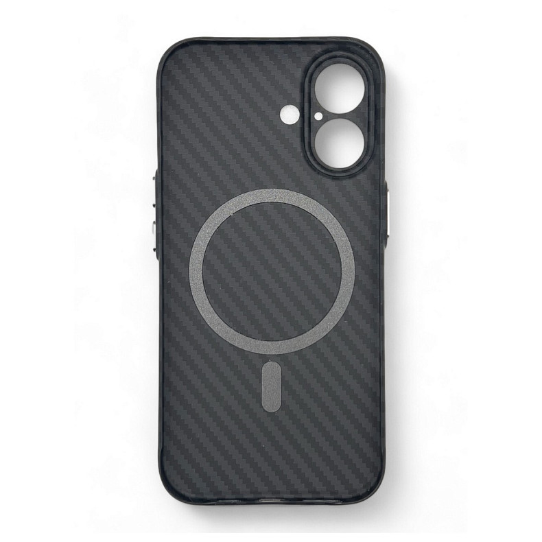 Чeхол-накладка BeCover Carbonite Case MagSafe для Apple iPhone 16 Black (712067)