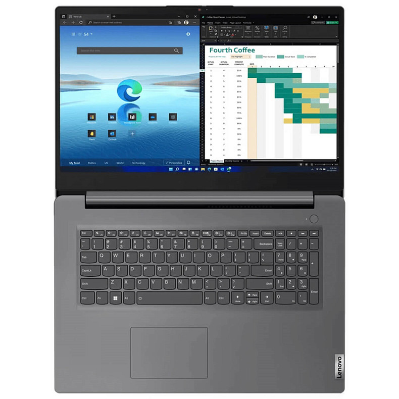 Ноутбук Lenovo V17-G4 17.3" FHD IPS AG, Intel i3-1315U, 8GB, F256GB, UMA, Win11P, сірий (83A2001XRA)