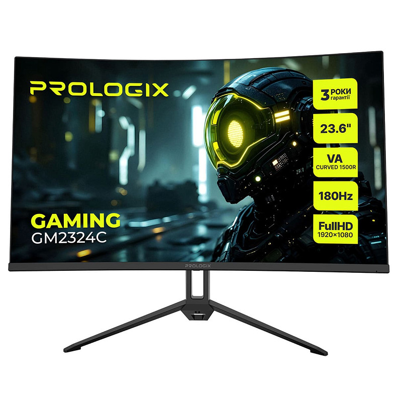 Монитор Prologix 23.6" GM2324C VA Black Curved 165Hz