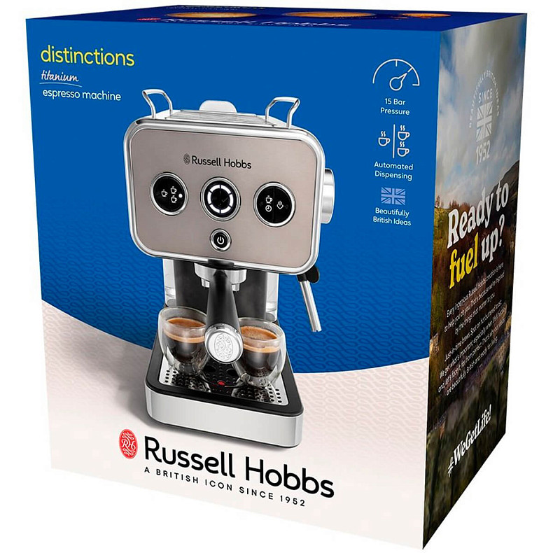 Кофеварка рожковая Russell Hobbs Distinctions Titanium 26452-56