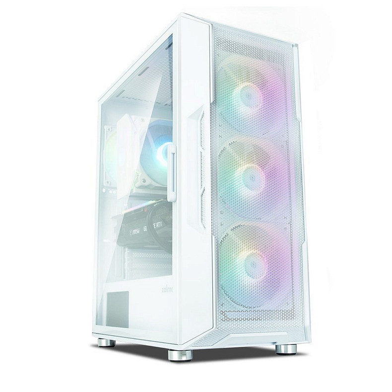 Корпус Zalman I3 Neo, без БЖ, 1xUSB3.0, 2xUSB2.0, 4x120mm RGB fans, TG Side Panel, ATX, білий