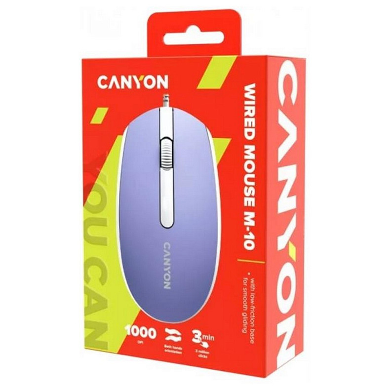 Миша Canyon M-10 USB Mountain Lavender (CNE-CMS10ML)