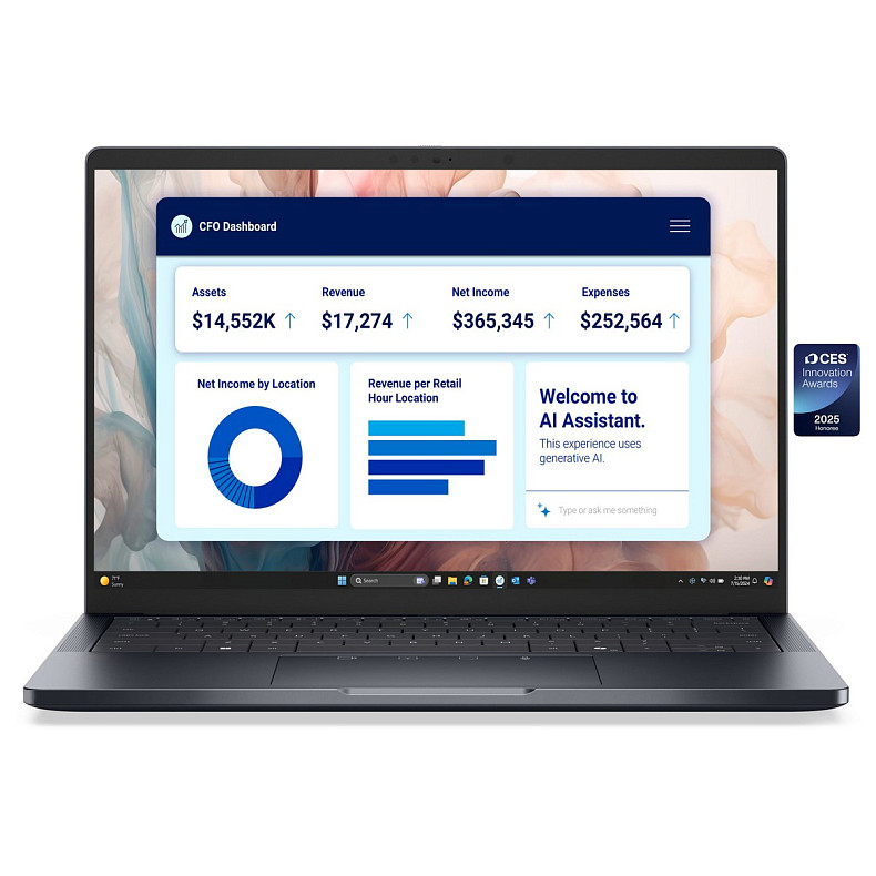 Ноутбук Dell Pro 14 14" FHD+ AG, Intel U7 268V, 32GB, F512GB, UMA, Win11P, чорний