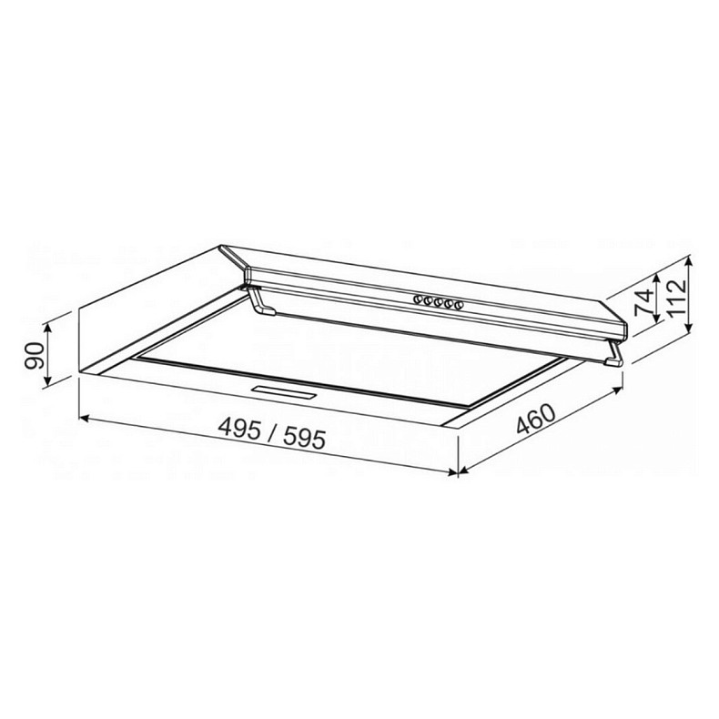 Вытяжка JANTAR ST I LED 60 WH
