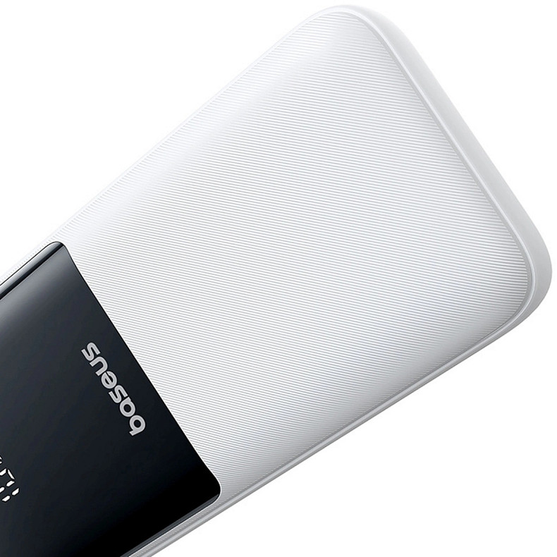 УМБ Baseus 20000mAh Lipow 22,5W PD,QC USB-A,MicroUSB,USB-C In/Out, USB-C/Lightning/ cable,White