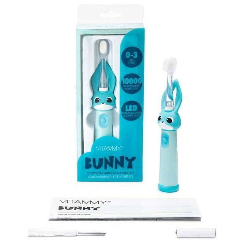 Електрична зубна щітка Vitammy Bunny Light Blue (від 0-3 років)