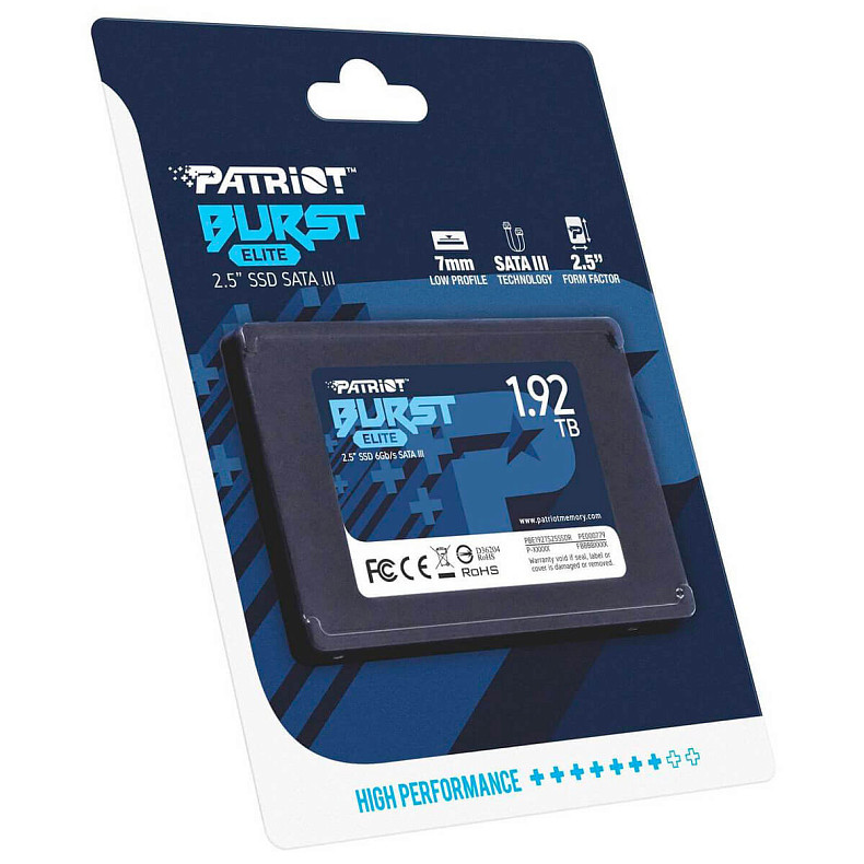 SSD диск Patriot Burst Elite 1.92TB 2.5" SATAIII TLC (PBE192TS25SSDR)