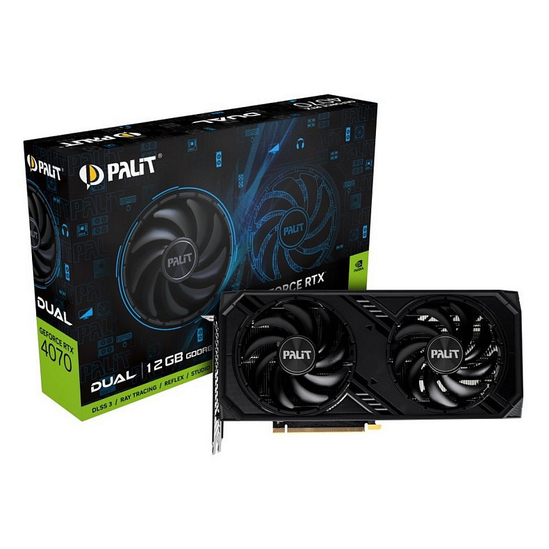 Видеокарта Palit RTX 4070 12GB GDDR6 Dual (NE64070019K9-1048D)