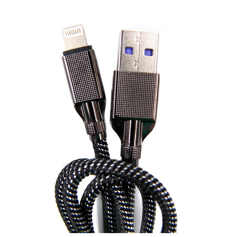 Кабель Dengos USB-Lightning 4A 1м Black (NTK-L-KPR-USB3-BLACK)