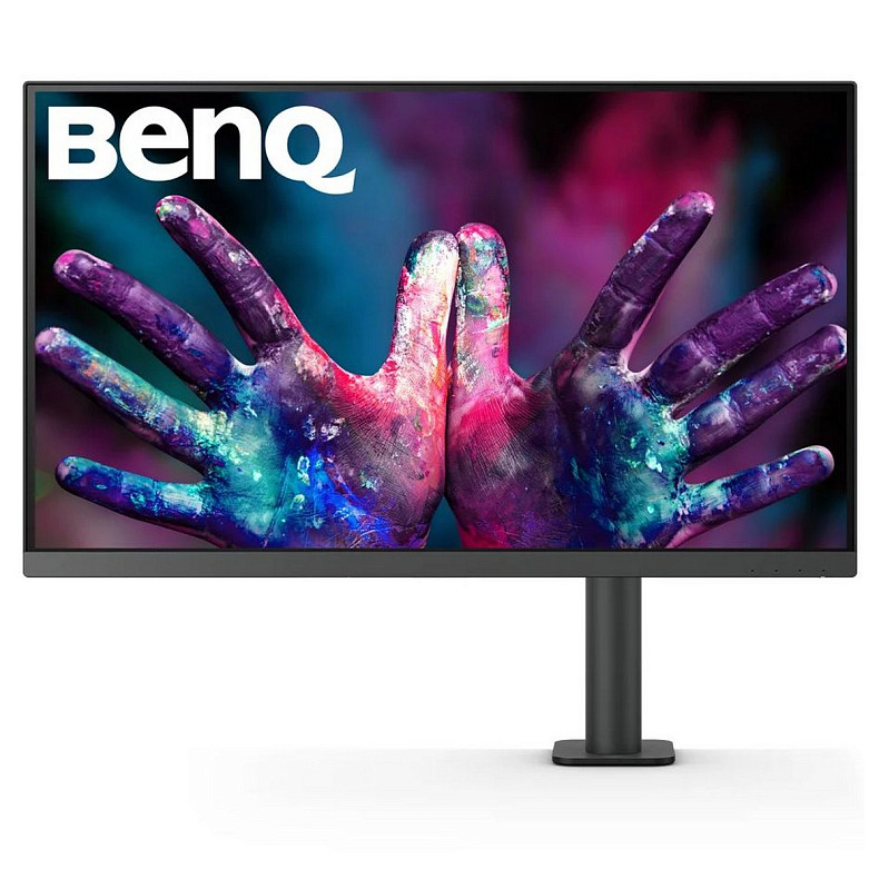 TFT 27" BenQ PD2705UA, IPS, 4K UHD, 99% sRGB, HDMI, DP, USB-C, USB-hub, HAS, колонки, темно-серый