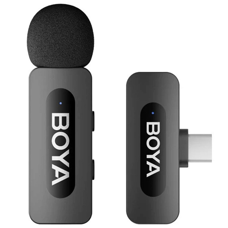 Бездротовий петличний мікрофон BOYA BY-V10 Type-C Black