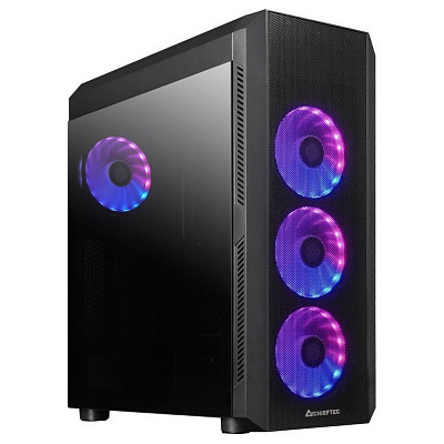 Корпус CHIEFTEC Gaming Scorpion 4 Tempered Glass Edition, без БП, 2xUSB3.2, 1xUSB2.0, 4x120мм