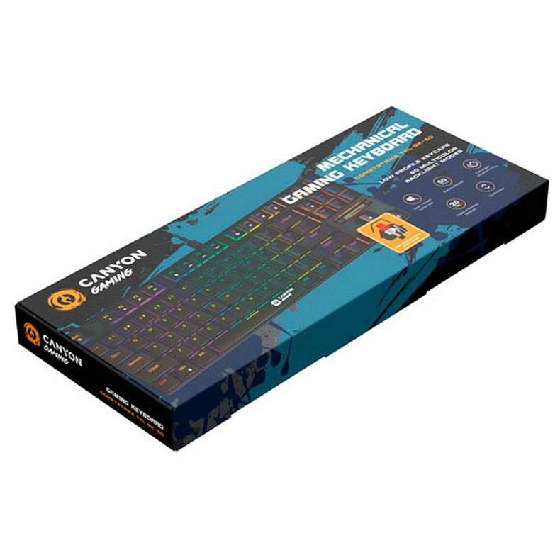 Клавіатура Canyon Cometstrike GK-50 RGB TKL ENG/UKR USB Black (CND-SKB50-US)