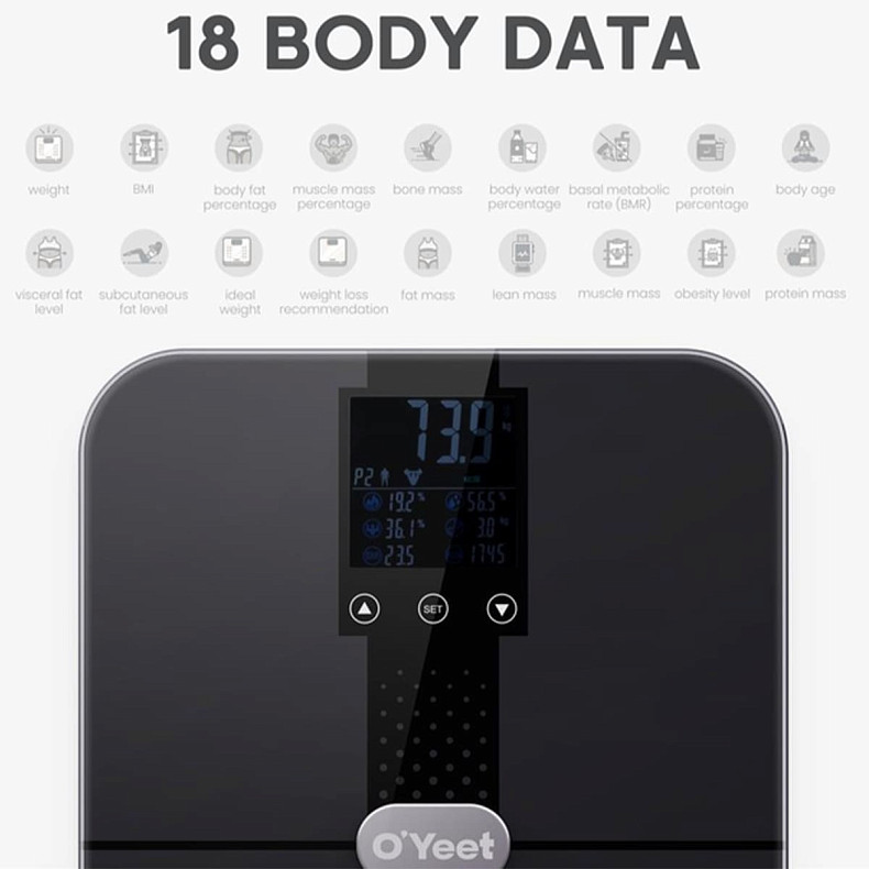 Смарт ваги торгової марки OYEET колір білий (BS-OY02)