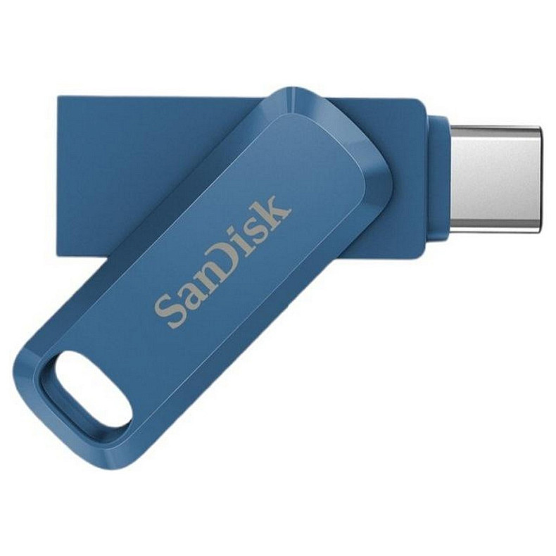 Накопитель SanDisk 128GB USB 3.1 Type-A + Type-C Ultra Dual Drive Go Navy Blue