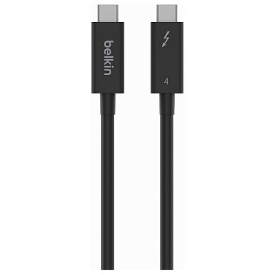 Кабель Belkin USB-С > USB-C, 2м, 100Вт, Thunderbolt 4, 40Гбс, чорний