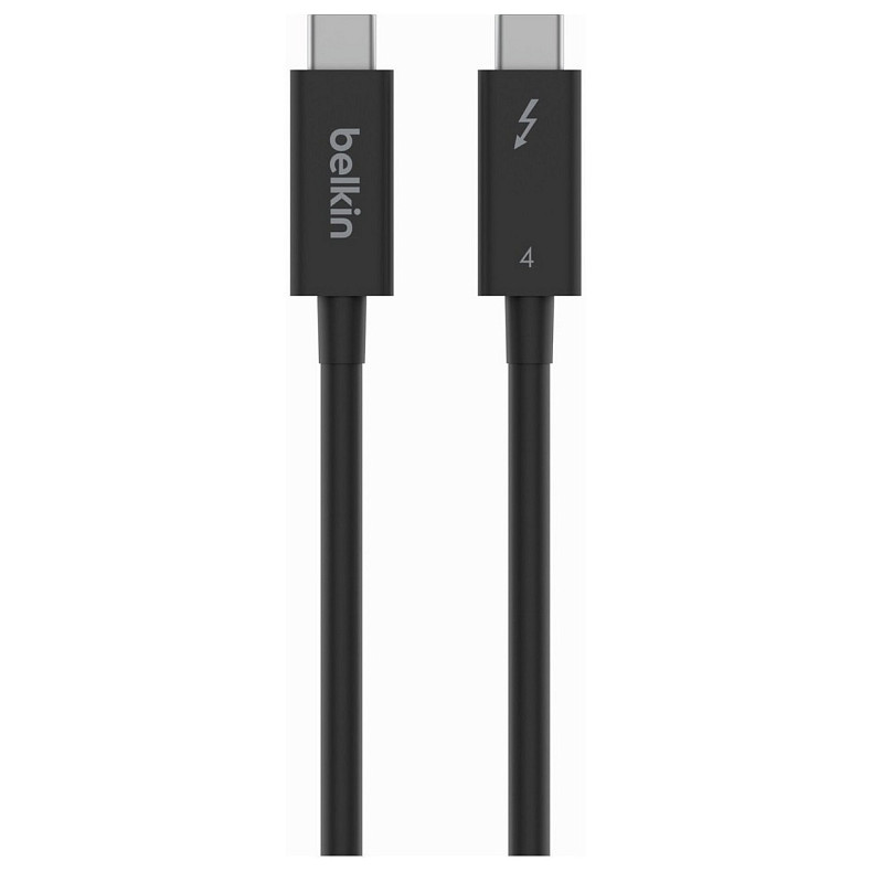 Кабель Belkin USB-С > USB-C, 2м, 100Вт, Thunderbolt 4, 40Гбс, чорний