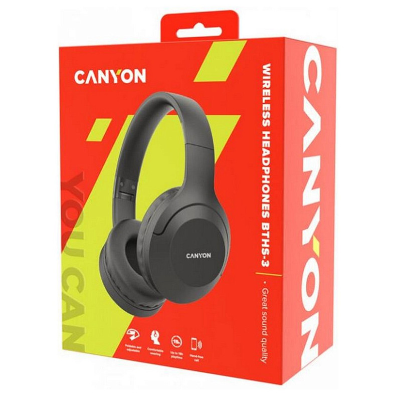 Bluetooth-гарнітура Canyon BTHS-3 Dark grey (CNS-CBTHS3DG)