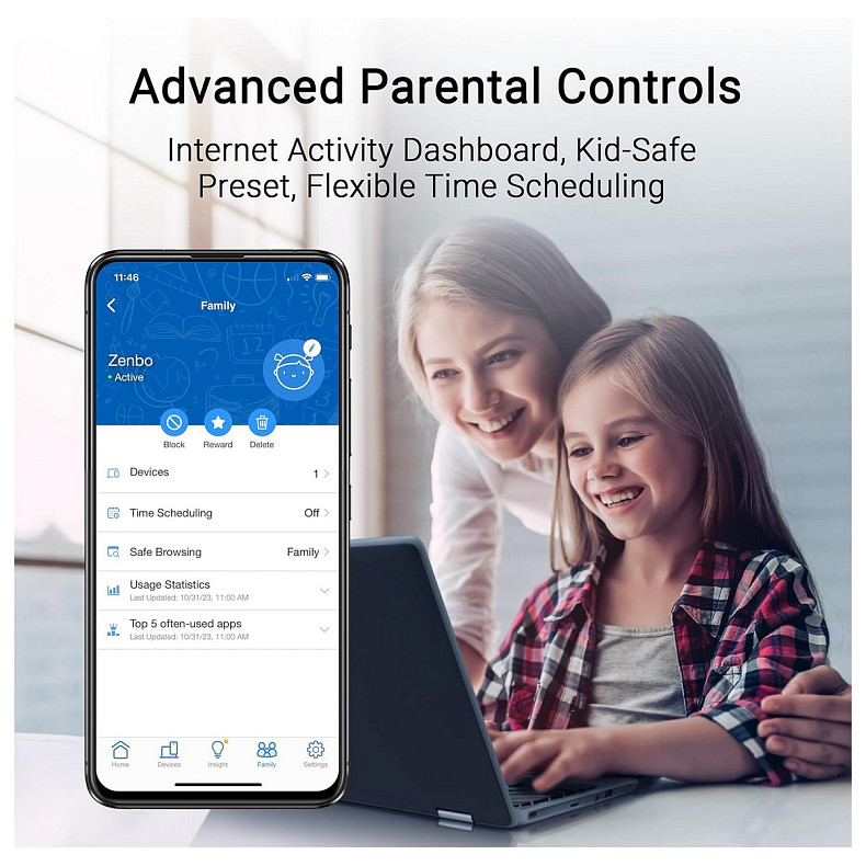 Wi-Fi роутер Asus RT-BE55 (90IG0A80-MO3C00)
