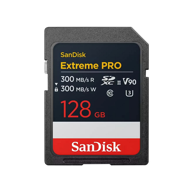 Карта памяти SanDisk SD 128GB C10 UHS-II U3 ??R300/W300MB/s Extreme Pro V90