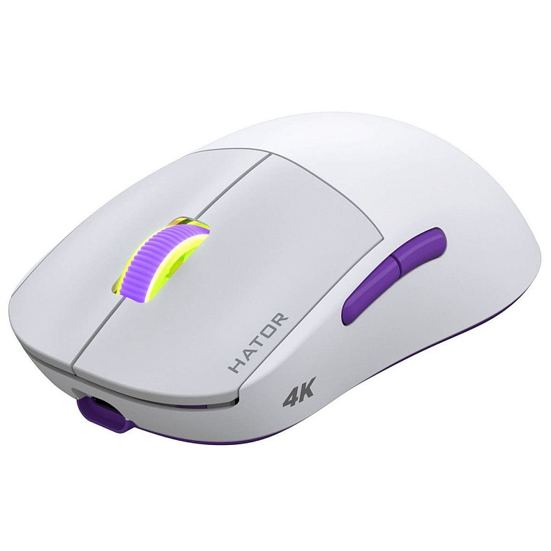 Мышь HATOR Quasar 2 ULTRA 4K wireless (HTM571WL) white/lilac