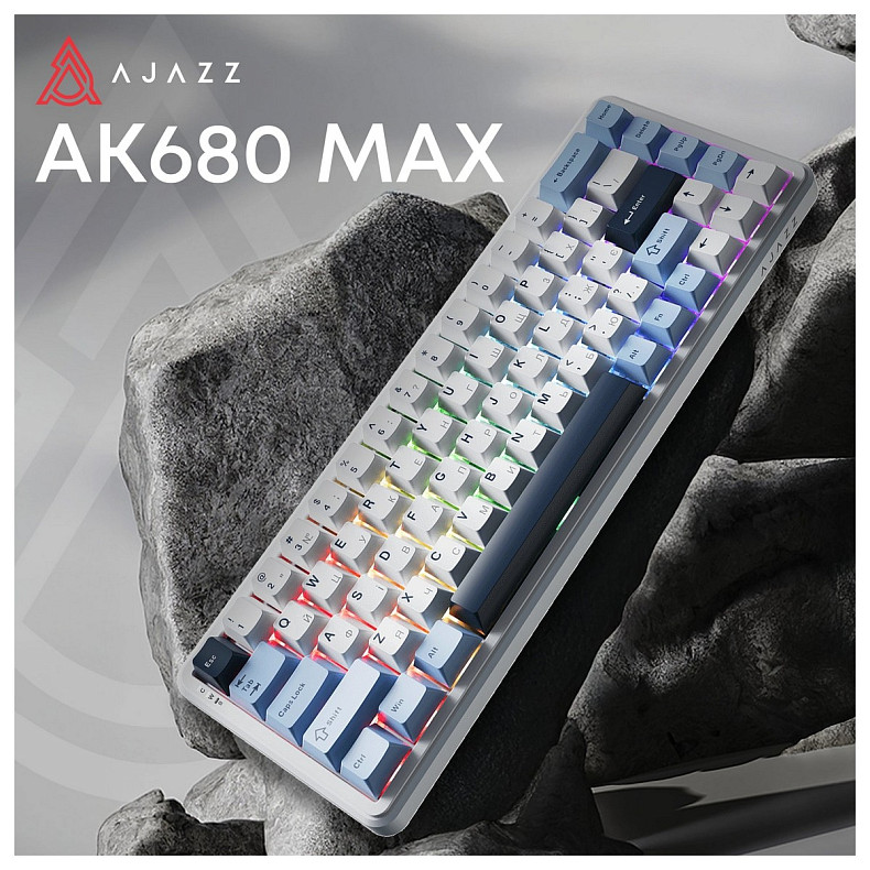 Клавиатура Ajazz AK680 MAX Magnetic Switch RGB USB White (AK680-M-BWD-AW)