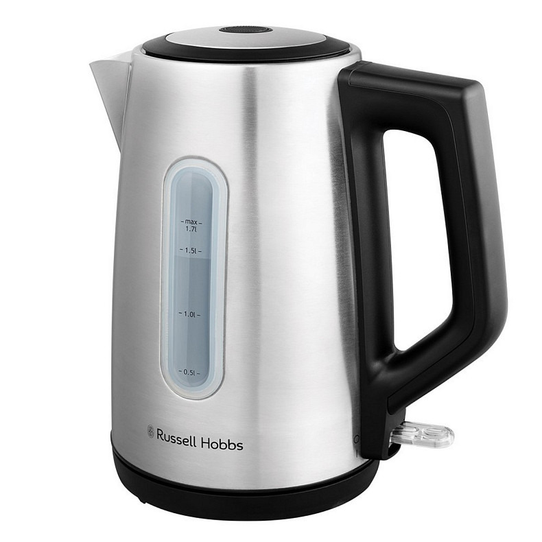 Електрочайник Russell Hobbs Heaton, 1.7л, нержавіюча сталь, сріблясто-чорний