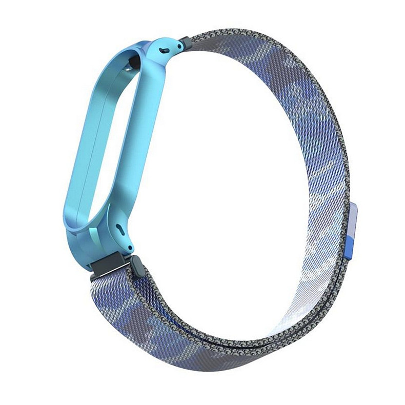 Ремешок Armorstandart Milanese Magnetic Band для Xiaomi Mi Band 5/Mi Band 6 Khaki Blue (ARM56856)