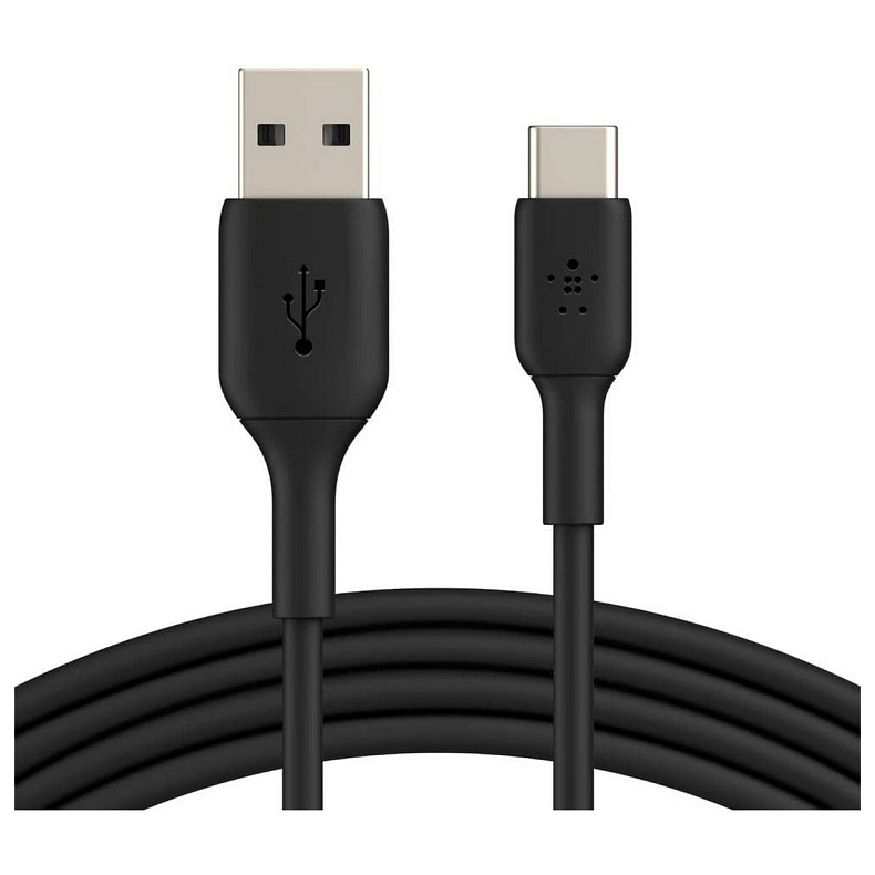 Кабель Belkin USB-A - USB-С, PVC, 1м Black