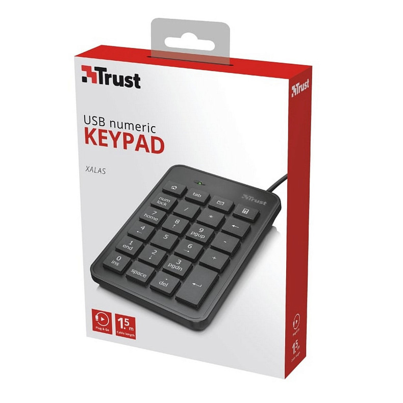 Клавиатура Trust Xalas USB Numeric Keypad BLACK (22221_TRUST)