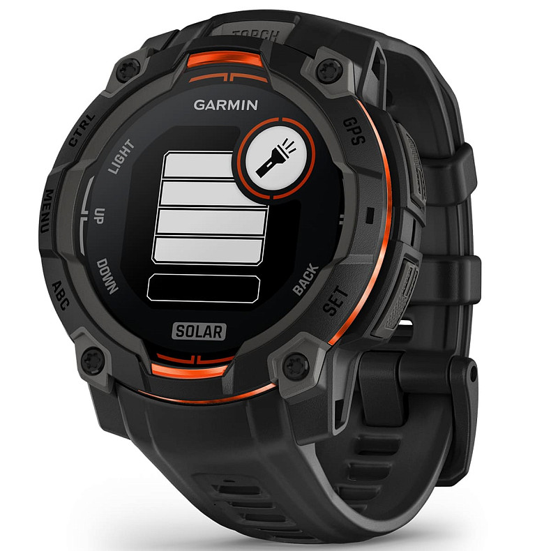 Спортивний годинник GARMIN Instinct 3 45mm Solar Black with Black Silicone